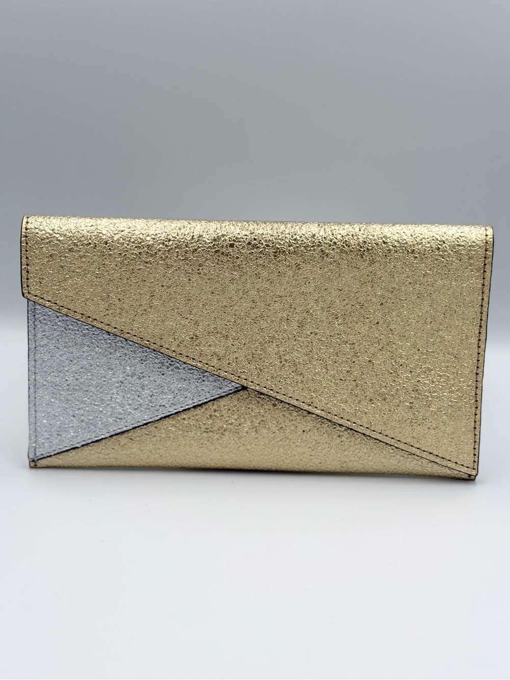 Gold and Silver Envelope Clutch - Women Bags